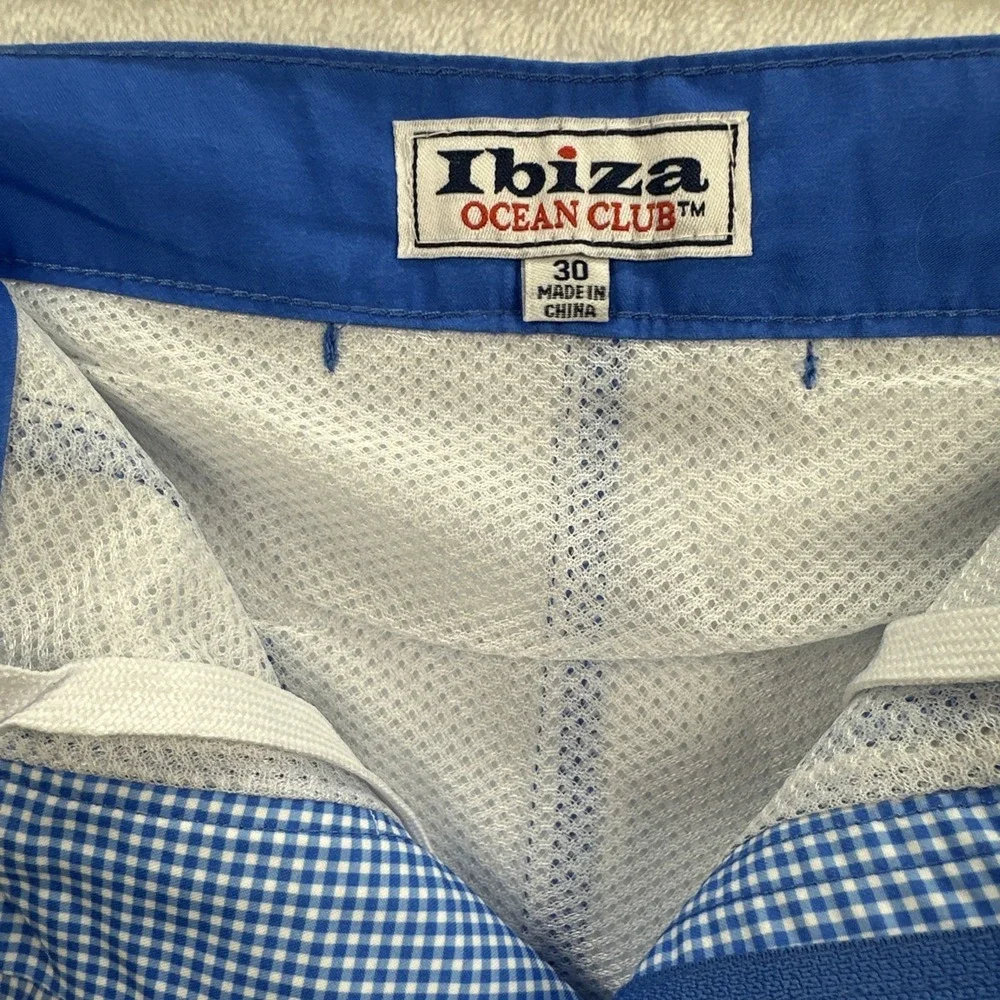 Ibiza Ocean Club Men's Swim Trunks Pockets Blue Shorts NWT Size 30 - Picture 3 of 6